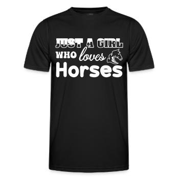 Juste une fille qui aime les chevaux 13 - - T-shirt sport Homme - noir - Devant - AI Model Male 178 dark (178cm)