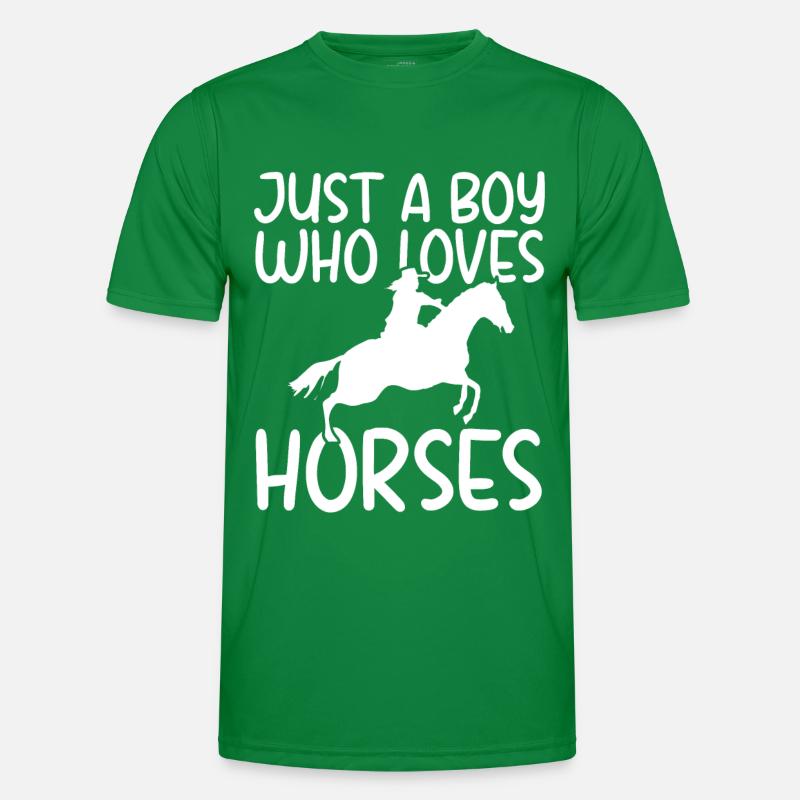 Nur ein Junge, der Pferde liebt - Männer Funktions-T-Shirt