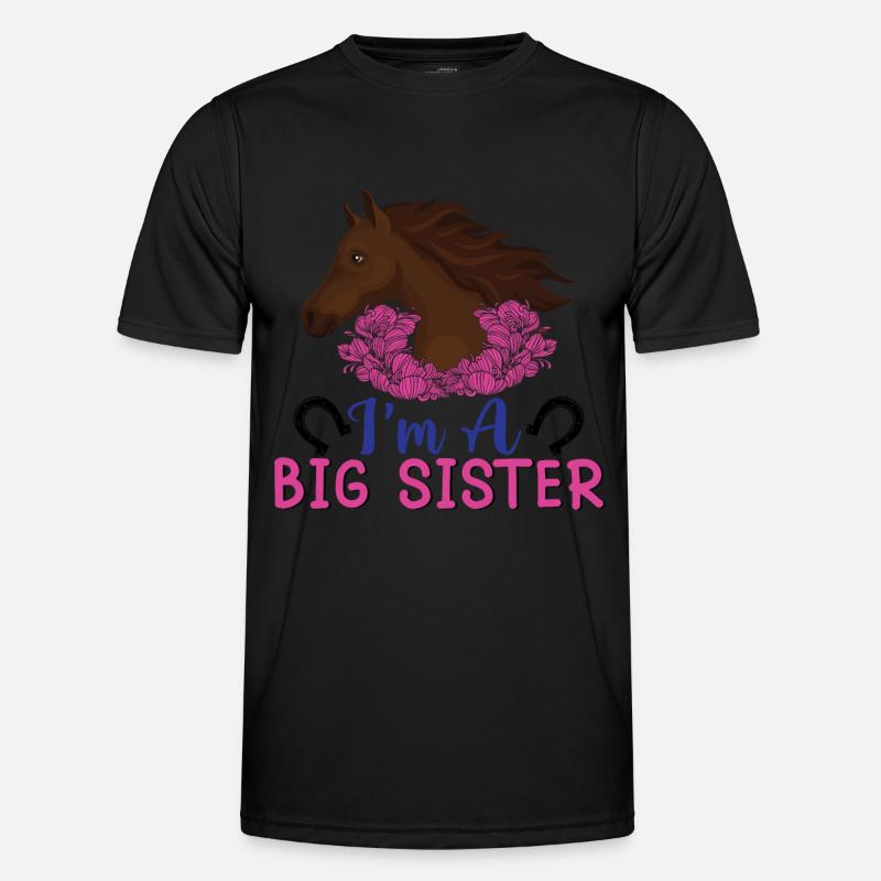 Ich bin eine große Schwester - - Männer Funktions-T-Shirt - Schwarz