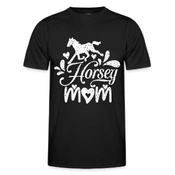 Maman cheval - - T-shirt sport Homme - noir - Devant - AI Model Male 178 dark (178cm)