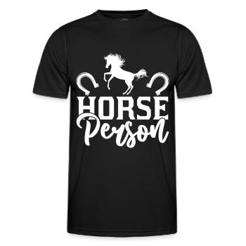 Horse Person - - Men's Functional T-Shirt - black - Front - AI Model Male 178 dark (178cm)