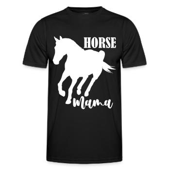 Horse Mama - - Men's Functional T-Shirt - black - Front - AI Model Male 178 dark (178cm)