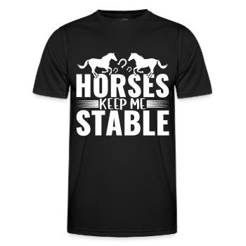 Roses Keep Me Stable - - Men's Functional T-Shirt - black - Front - AI Model Male 178 dark (178cm)