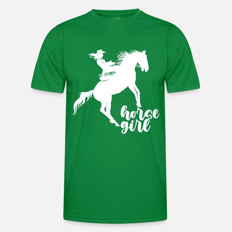 Pferd Mädchen - Männer Funktions-T-Shirt