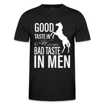 Guter Geschmack bei Pferden Schlechter Geschmack b - Männer Funktions-T-Shirt - Schwarz - Vorne - AI Model Male 178 dark (178cm)