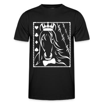 Cheval- - T-shirt sport Homme - noir - Devant - AI Model Male 178 dark (178cm)