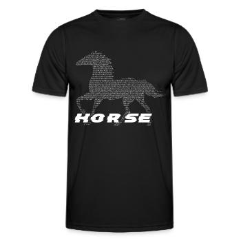 Cheval 6 - - T-shirt sport Homme - noir - Devant - AI Model Male 178 dark (178cm)