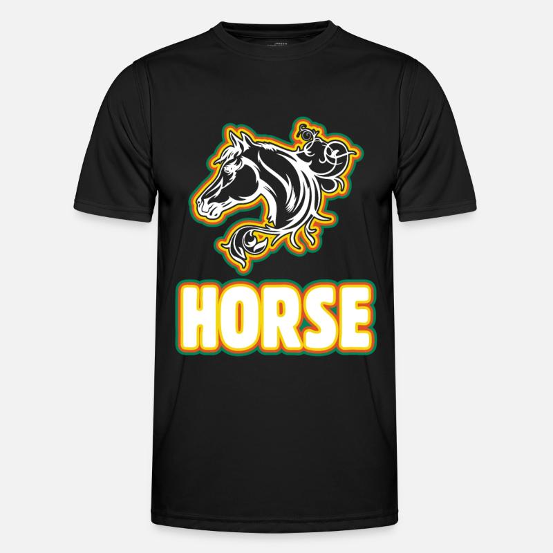 Horse 2 - - Men's Functional T-Shirt - black