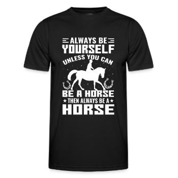 Soyez toujours vous-même, sauf si vous pouvez être un cheval - T-shirt sport Homme - noir - Devant - AI Model Male 178 dark (178cm)