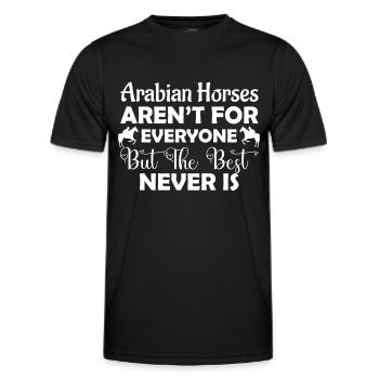 Les chevaux arabes ne conviennent pas à tout le monde, mais - T-shirt sport Homme - noir - Devant - AI Model Male 178 dark (178cm)