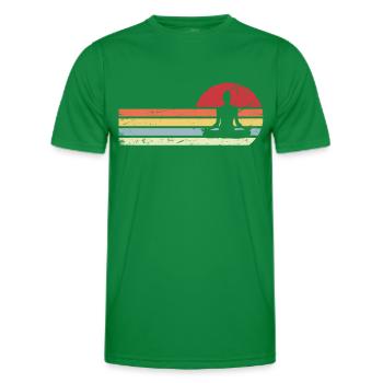 Sonne und Retro-Linien - Yoga - - Männer Funktions-T-Shirt - Kelly Green - Vorne - AI Model Male 178 dark (178cm)