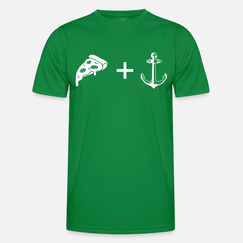 Pizza - Anker - Männer Funktions-T-Shirt