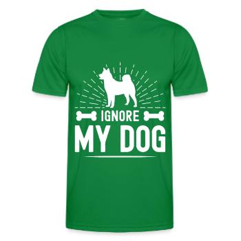 Ignore my dog - Men's Functional T-Shirt - kelly green - Front - AI Model Male 178 dark (178cm)