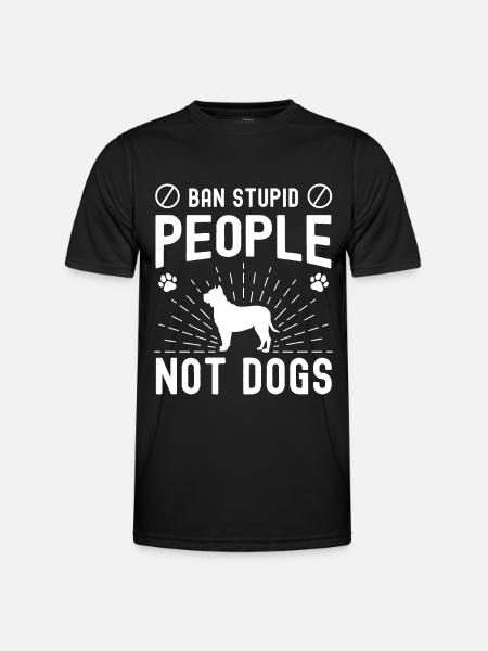 Interdit les gens stupides, pas les chiens - T-shirt sport Homme - noir