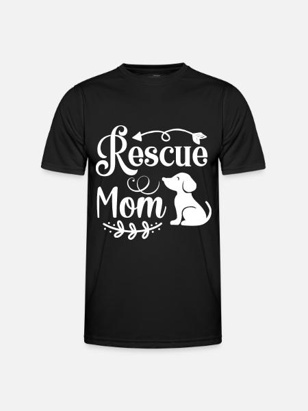 Rescue Mama - Chiot et flèche - T-shirt sport Homme - noir