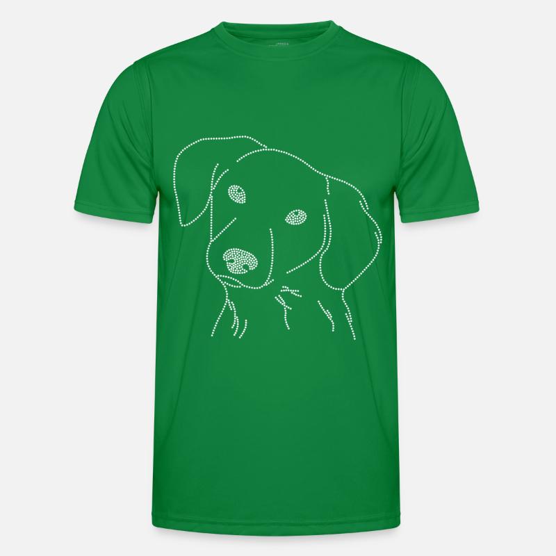 Visage d’un chien strass T-shirt sport Homme