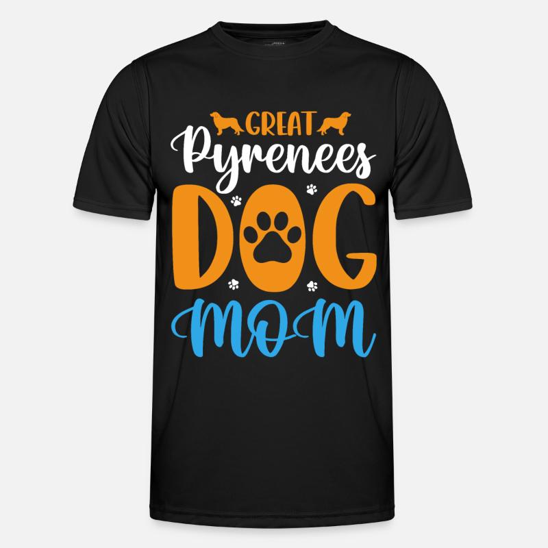 Great Pyrenees Hundemama - Männer Funktions-T-Shirt - Schwarz
