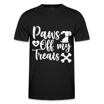 Pfoten weg von meinen Leckerlis - Pfote und gekreu - Männer Funktions-T-Shirt - Schwarz - Vorne - AI Model Male 178 dark (178cm)