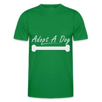 Adopt a dog - Men's Functional T-Shirt - kelly green - Front - AI Model Male 178 dark (178cm)