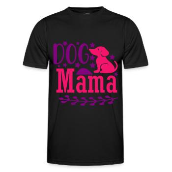 Hundemama - rosa - Männer Funktions-T-Shirt - Schwarz - Vorne - AI Model Male 178 dark (178cm)