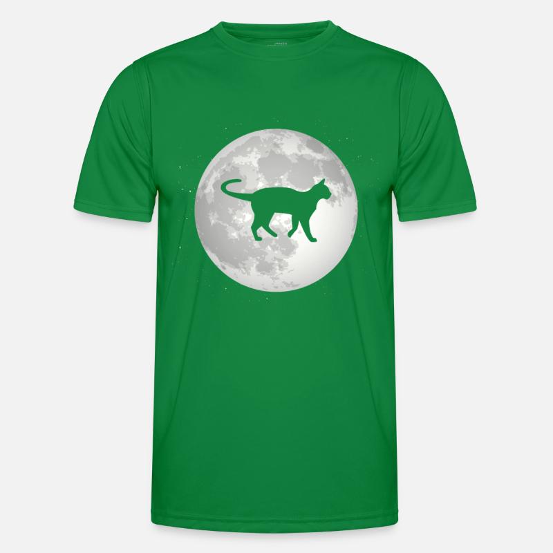 Full Moon - Cat - Men's Functional T-Shirt