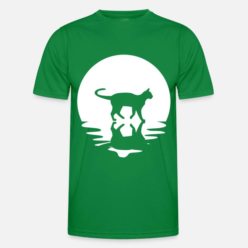 Cercle et réflexion - Chat - T-shirt sport Homme