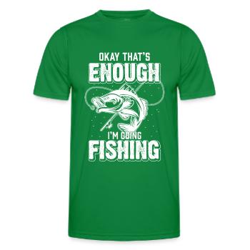 D’accord, ça suffit, je vais pêcher - - T-shirt sport Homme - vert - Devant - AI Model Male 178 dark (178cm)