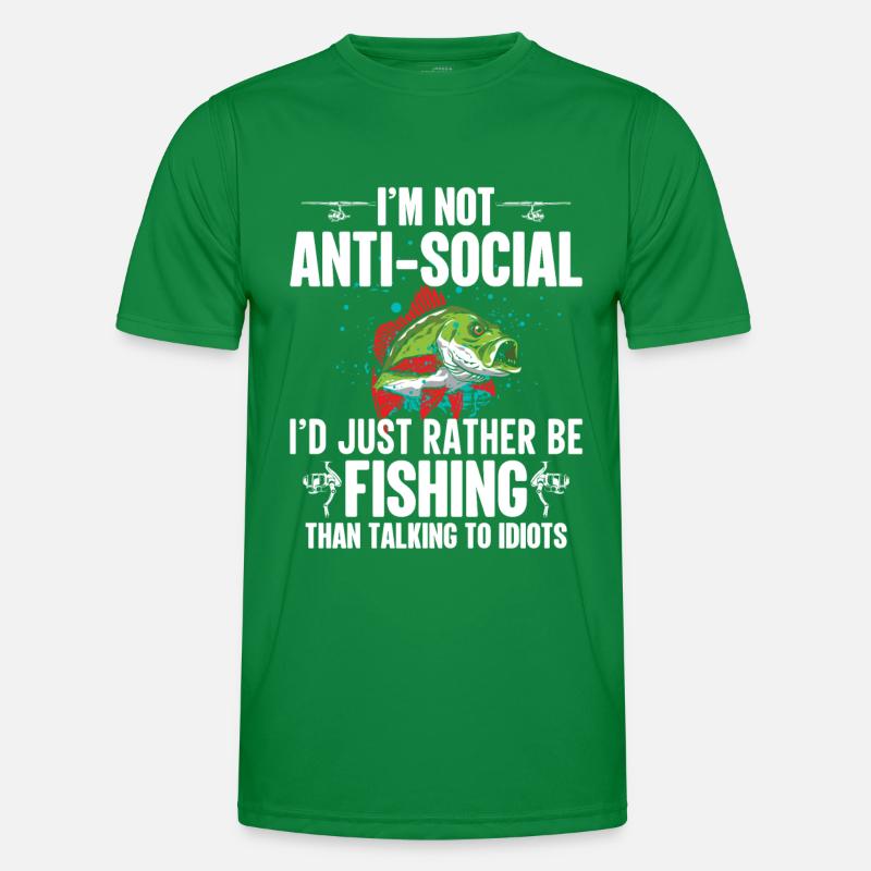 Je ne suis pas antisocial, je préfère simplement pêcher T-shirt sport Homme
