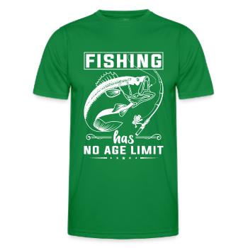 Fishing has no age limit - - Men's Functional T-Shirt - kelly green - Front - AI Model Male 178 dark (178cm)