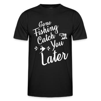 Pêche disparue plus tard - - T-shirt sport Homme - noir - Devant - AI Model Male 178 dark (178cm)