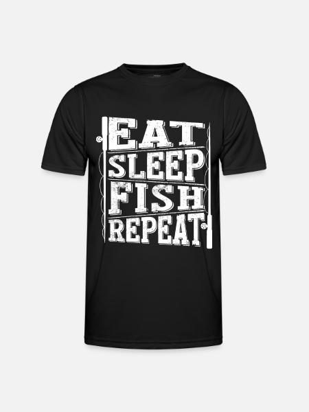 Eat Sleep Fish Repeat 2 - - Men's Functional T-Shirt - black