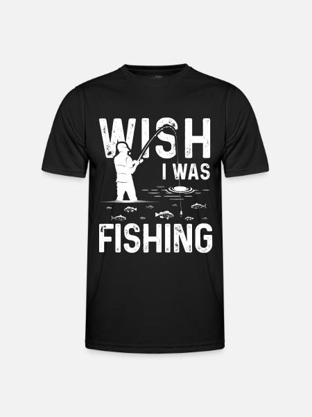 J’aimerais pêcher - T-shirt sport Homme - noir