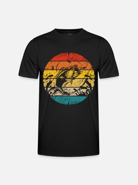 Retro fishing - Men's Functional T-Shirt - black