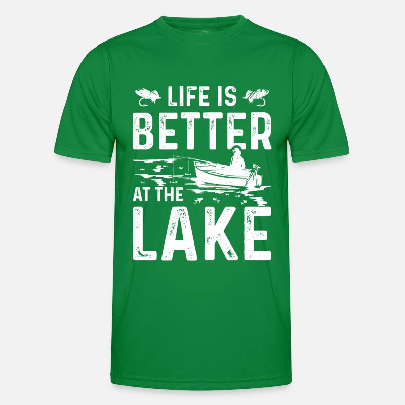 Das Leben ist besser am See Männer Funktions-T-Shirt