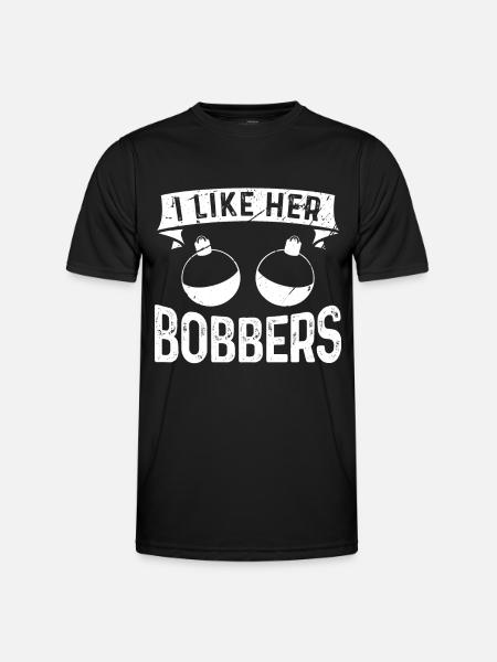 I like their bobbers - Men's Functional T-Shirt - black