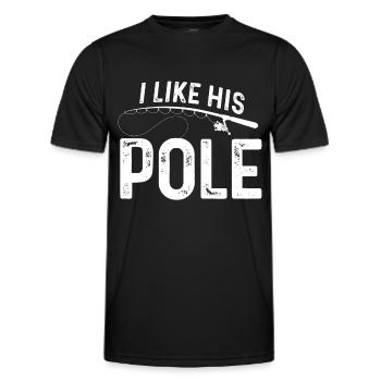 Ich mag seine Stange - Männer Funktions-T-Shirt - Schwarz - Vorne - AI Model Male 178 dark (178cm)