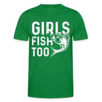 Les filles pêchent aussi - T-shirt sport Homme - vert - Devant - AI Model Male 178 dark (178cm)