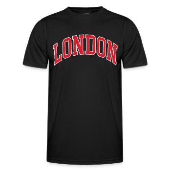 London - Men's Functional T-Shirt - black - Front - AI Model Male 178 dark (178cm)