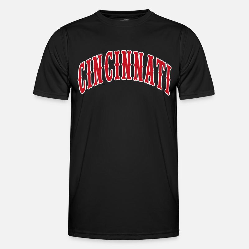 Cincinnati - Männer Funktions-T-Shirt - Schwarz