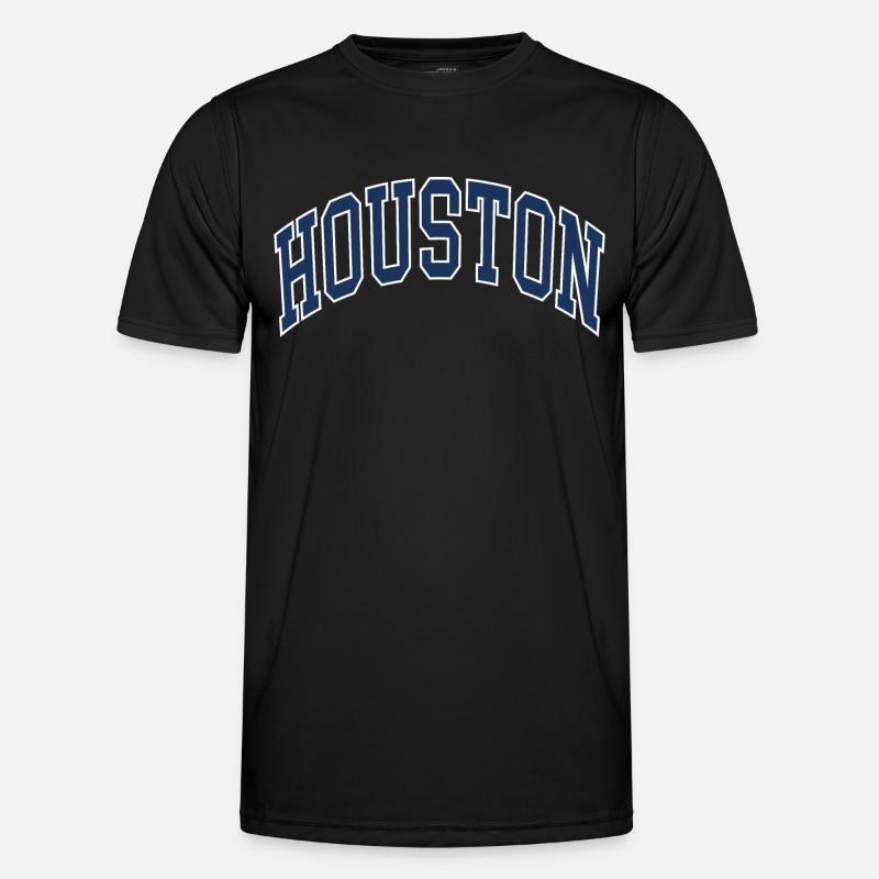 Houston - Männer Funktions-T-Shirt - Schwarz