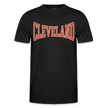 Cleveland - Männer Funktions-T-Shirt - Schwarz - Vorne - AI Model Male 178 dark (178cm)