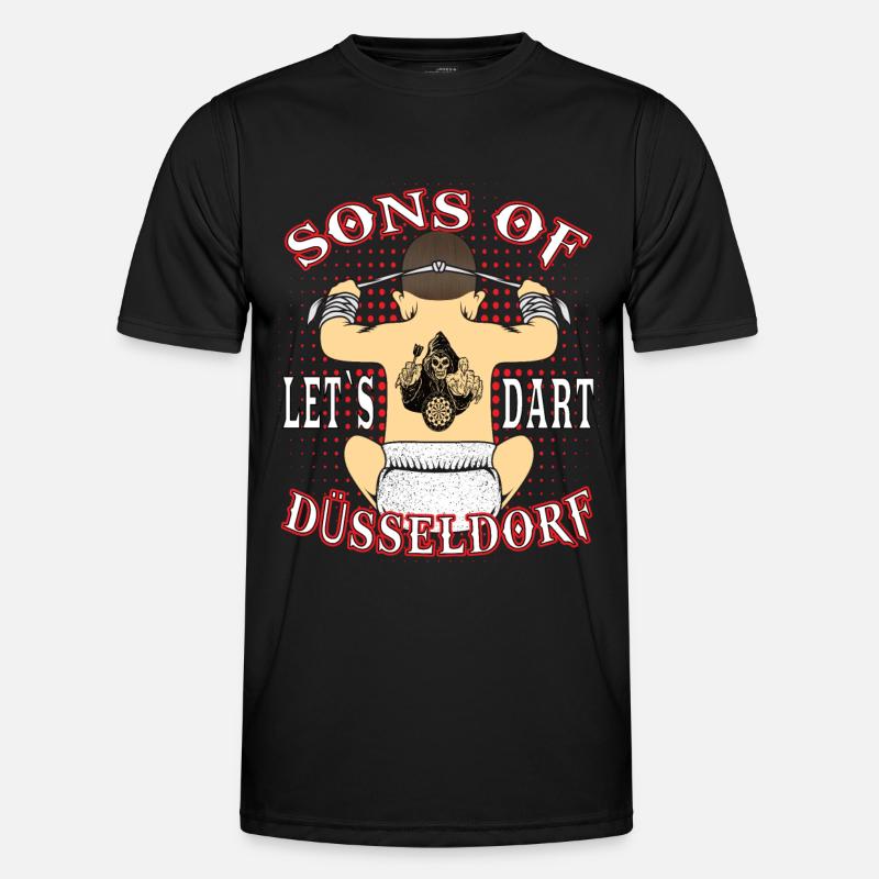 Düsseldorf Herren Dart Darts Darter Geschenkidee Männer Funktions-T-Shirt