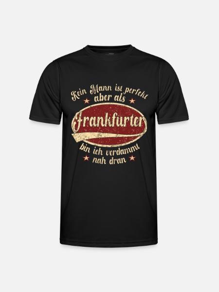 Frankfurt Retro der perfekte Frankfurter Mann - Männer Funktions-T-Shirt - Schwarz