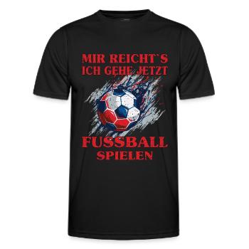 Mir reichts ich gehe jetzt Fussball spielen - Männer Funktions-T-Shirt - Schwarz - Vorne - AI Model Male 178 dark (178cm)