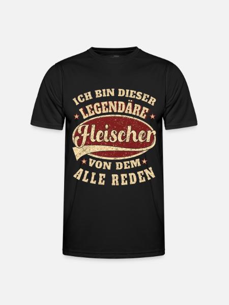Fleischer ich bin dieser legendäre Fleischer - Männer Funktions-T-Shirt - Schwarz