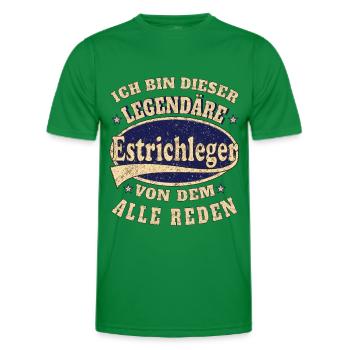 Estrichleger ich bin dieser legendäre Estrichleger - Männer Funktions-T-Shirt - Kelly Green - Vorne - AI Model Male 178 dark (178cm)
