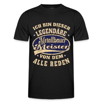 Metallbauer Meister ich bin dieser legendäre r - Männer Funktions-T-Shirt - Schwarz - Vorne - AI Model Male 178 dark (178cm)