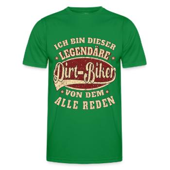 Dirt-Biker ich bin dieser legendäre Dirt-Biker - Männer Funktions-T-Shirt - Kelly Green - Vorne - AI Model Male 178 dark (178cm)