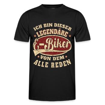 E-Biker ich bin dieser legendäre - Männer Funktions-T-Shirt - Schwarz - Vorne - AI Model Male 178 dark (178cm)