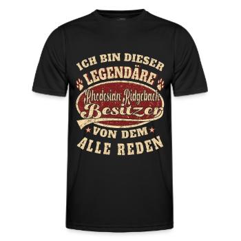Rhodesian Ridgeback Besitzer Ich bin dieser - Männer Funktions-T-Shirt - Schwarz - Vorne - AI Model Male 178 dark (178cm)
